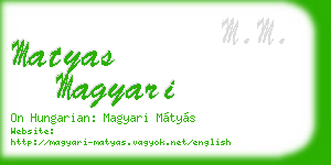 matyas magyari business card
