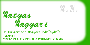 matyas magyari business card